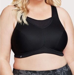 Glamorise Sport No-Bounce Camisole Elite Sports Bra black size 34G